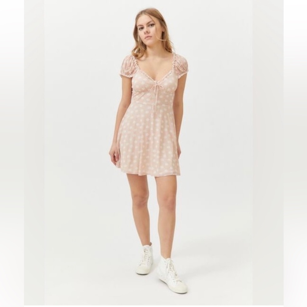 Urban Outfitters pink floral mini dress size M